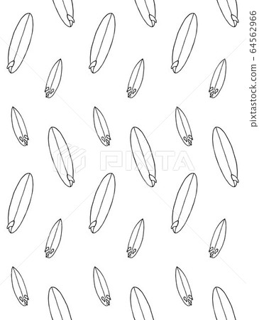 Vector seamless pattern of sketch surf board Vector seamless pattern of sketch surf board 64562966