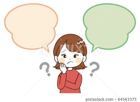 女人講話泡泡懷疑 女人講話泡泡懷疑 64563375