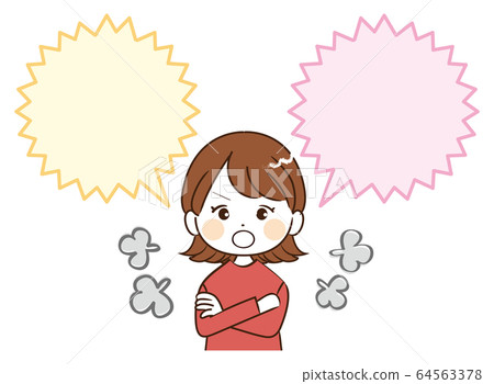女人講話泡泡生氣 女人講話泡泡生氣 64563378