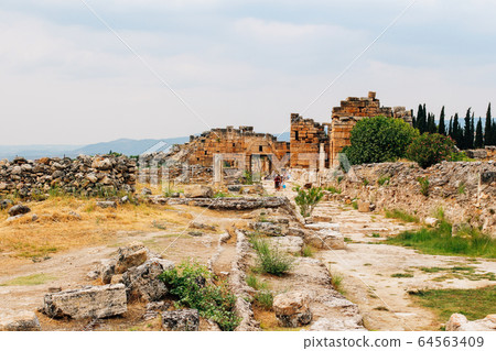 Ancient city of Hierapolis in Pamukkale, Turkey Ancient city of Hierapolis in Pamukkale, Turkey 64563409