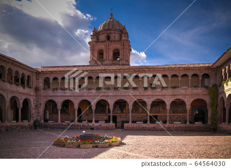 View to Coricancha, famous temple in the Inca 64564030