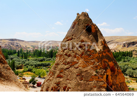 Selime cathedral monastery ancient ruins at Green tour in Cappadocia, Turkey Selime cathedral monastery ancient ruins at Green tour in Cappadocia, Turkey 64564069