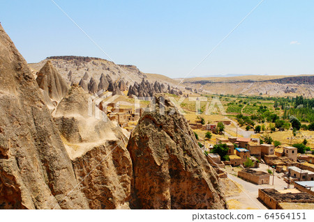 Selime cathedral monastery ancient ruins at Green tour in Cappadocia, Turkey Selime cathedral monastery ancient ruins at Green tour in Cappadocia, Turkey 64564151
