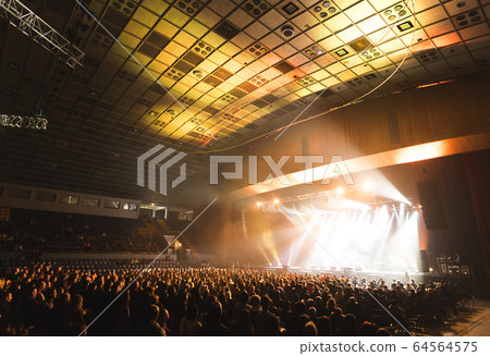 Spectators in the large concert hall. 64564575