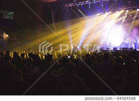 Spectators in the large concert hall. Spectators in the large concert hall. 64564586