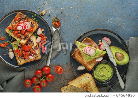 Toast sandwiches 64564950