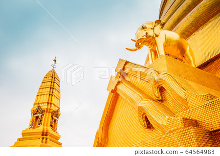 Wat Bowonniwet Vihara temple in Bangkok, Thailand 64564983