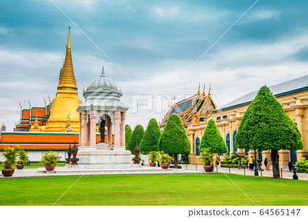 Grand Palace historic architecture in Bangkok, Thailand 64565147