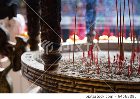 Wenwu temple Incense at Sun Moon Lake in Nantou County, Taiwan 64565883