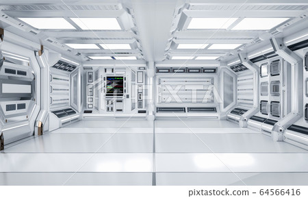 Futuristic Architecture Sci-Fi Hallway and Corridor Interior, 3D Rendering Futuristic Architecture Sci-Fi Hallway and Corridor Interior, 3D Rendering 64566416