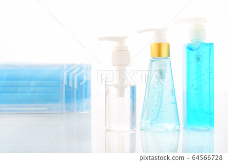 Alcohol gel bottle sanitizer hand and Medical face 64566728