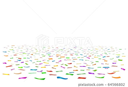 Coloured ribbons confetti floor 64566802