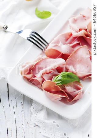 Italian antipasto with mortadella of bologna 64566957