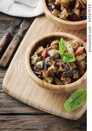 Traditional italian dish with eggplant and tomato Traditional italian dish with eggplant and tomato 64567014