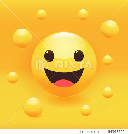 Smile sticker set. Premium vector illustration. 64567221