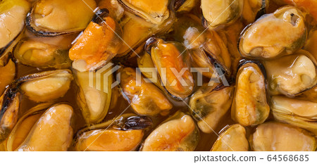 peeled mussel texture closeup peeled mussel texture closeup 64568685