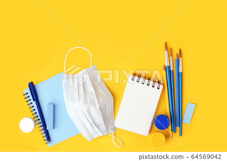 Set of education. school. freelance, office tools 64569042