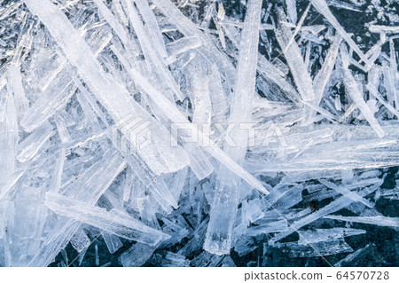 Ice sticks from water of Baikal 64570728