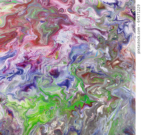 abstract painting with multicolor acrylic paints 64571229