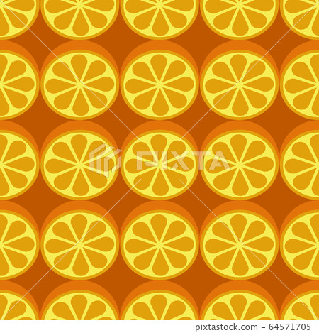 Orange fruit seamless bright art vector pattern - Stock Illustration ...