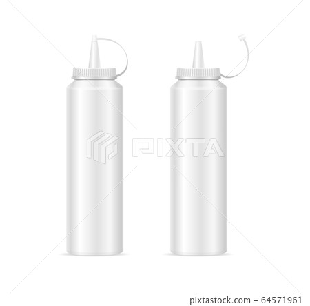 Realistic Detailed 3d Mayonnaise Bottle Set. Vector 64571961