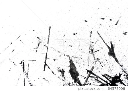 Abstract drops and smears of black acrylic paint. Abstract drops and smears of black acrylic paint. 64572006