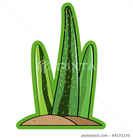 Sticker of a cactus icon Sticker of a cactus icon 64573230