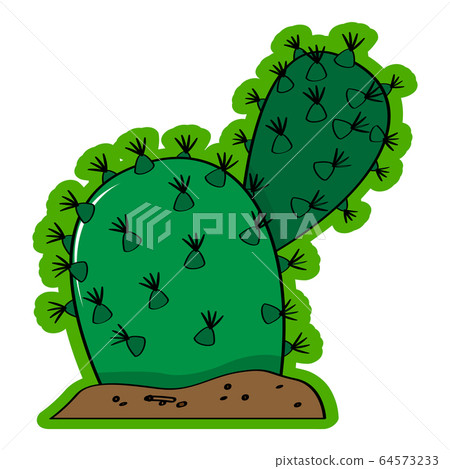 Sticker of a cactus icon Sticker of a cactus icon 64573233