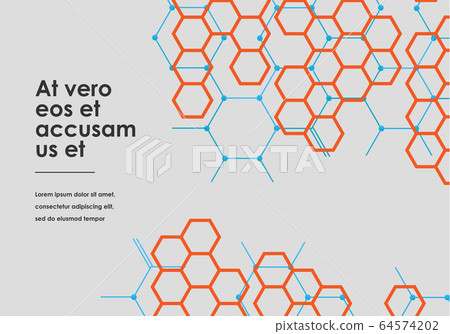 Abstract geometric background, Hexagon connection trend design 64574202
