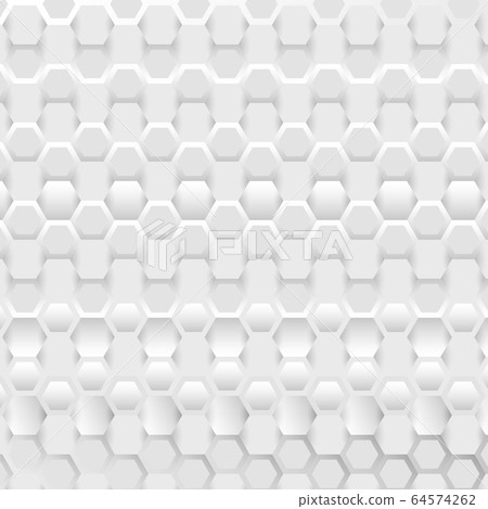 Adstract connection background with hexagonal white and grey pattern 64574262
