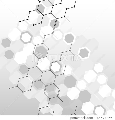 Hexagonal abstract connect background on grey background. Vector illustration Hexagonal abstract connect background on grey background. Vector illustration 64574266