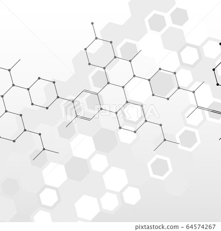 Hexagonal abstract connect background on grey background. Vector illustration Hexagonal abstract connect background on grey background. Vector illustration 64574267