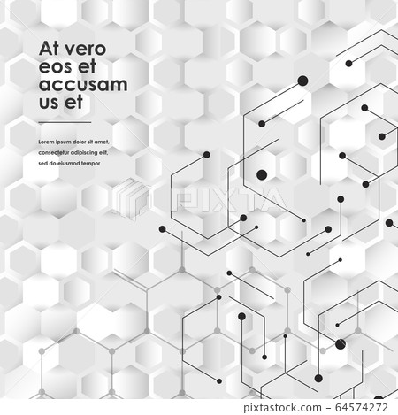 Hexagons connect background and abstract science design. Vector illustration Hexagons connect background and abstract science design. Vector illustration 64574272