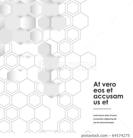 Hexagons connect background and abstract science design. Vector illustration 64574275