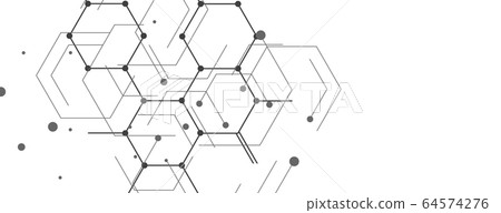 Abstract geometric background with connect hexagons Abstract geometric background with connect hexagons 64574276