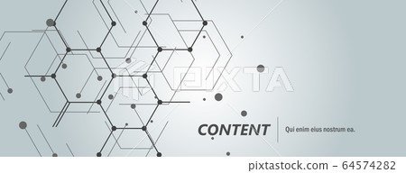 Geometric lines and dots pattern. Modern hexagons and cells background. Connection vector illustration Geometric lines and dots pattern. Modern hexagons and cells background. Connection vector illustration 64574282