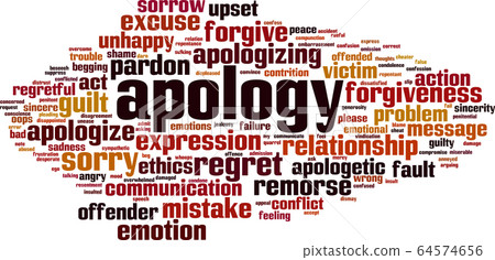 Apology word cloud Apology word cloud 64574656