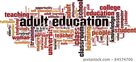 Adult education word cloud 64574700