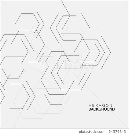 Abstract Black Line Pattern Hexagon. Creative - Stock Illustration  [64574843] - PIXTA