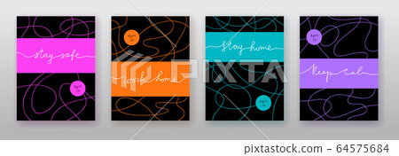 Abstract color creativ brochure design. Set of templates, cards, covers, posters, banners. Bright meandering curves. Abstract color creativ brochure design. Set of templates, cards, covers, posters, banners. Bright meandering curves. 64575684