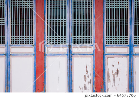 Chinese old wooden door detail 64575700