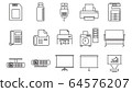 Line icon office equipment 64576207