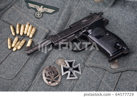 WWII era nazi german army 9 mm semi-automatic WWII era nazi german army 9 mm semi-automatic 64577729