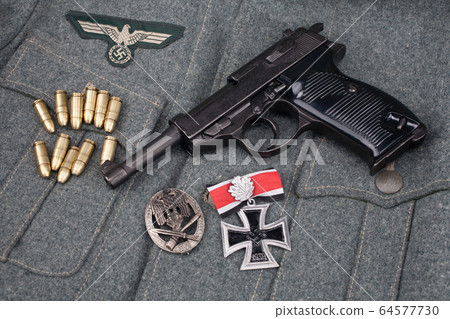 WWII era nazi german army 9 mm semi-automatic WWII era nazi german army 9 mm semi-automatic 64577730