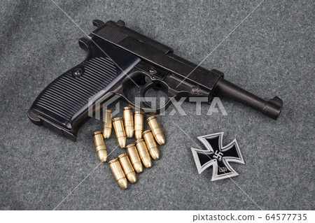 WWII era nazi german army 9 mm semi-automatic WWII era nazi german army 9 mm semi-automatic 64577735