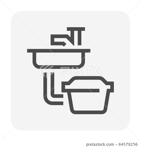 sink and grease trap 64578256