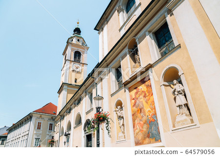 Ljubljana Cathedral St. Nicholas's Church in Ljubljana, Slovenia 64579056