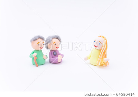 Handmade paper clay dolls, English conversation... - Stock Photo [64580414]  - PIXTA