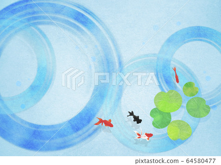 漣漪-日本紙-日本繪畫-夏天的問候-涼爽的感覺-水 64580477