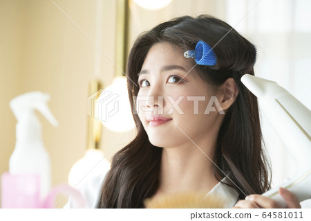 美麗，女人，頭髮 64581011